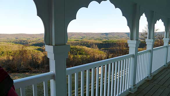 Afternoon view to the southeast from the balcony of one of the residence buildings.