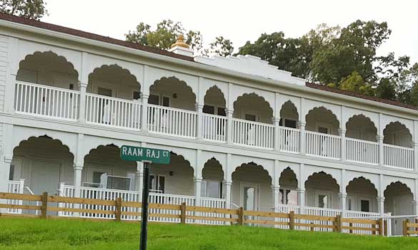 One of the residential buildings on top of Mount Purusha.